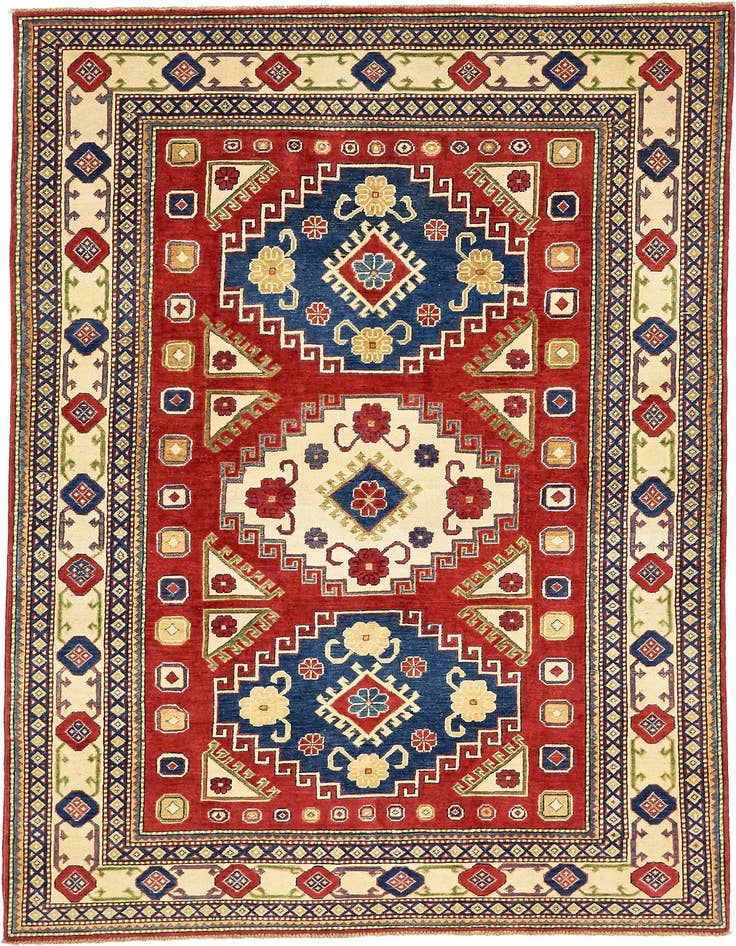 Detail image of 6' x 8' 8 Hand Knotted Kazak Oriental Rug