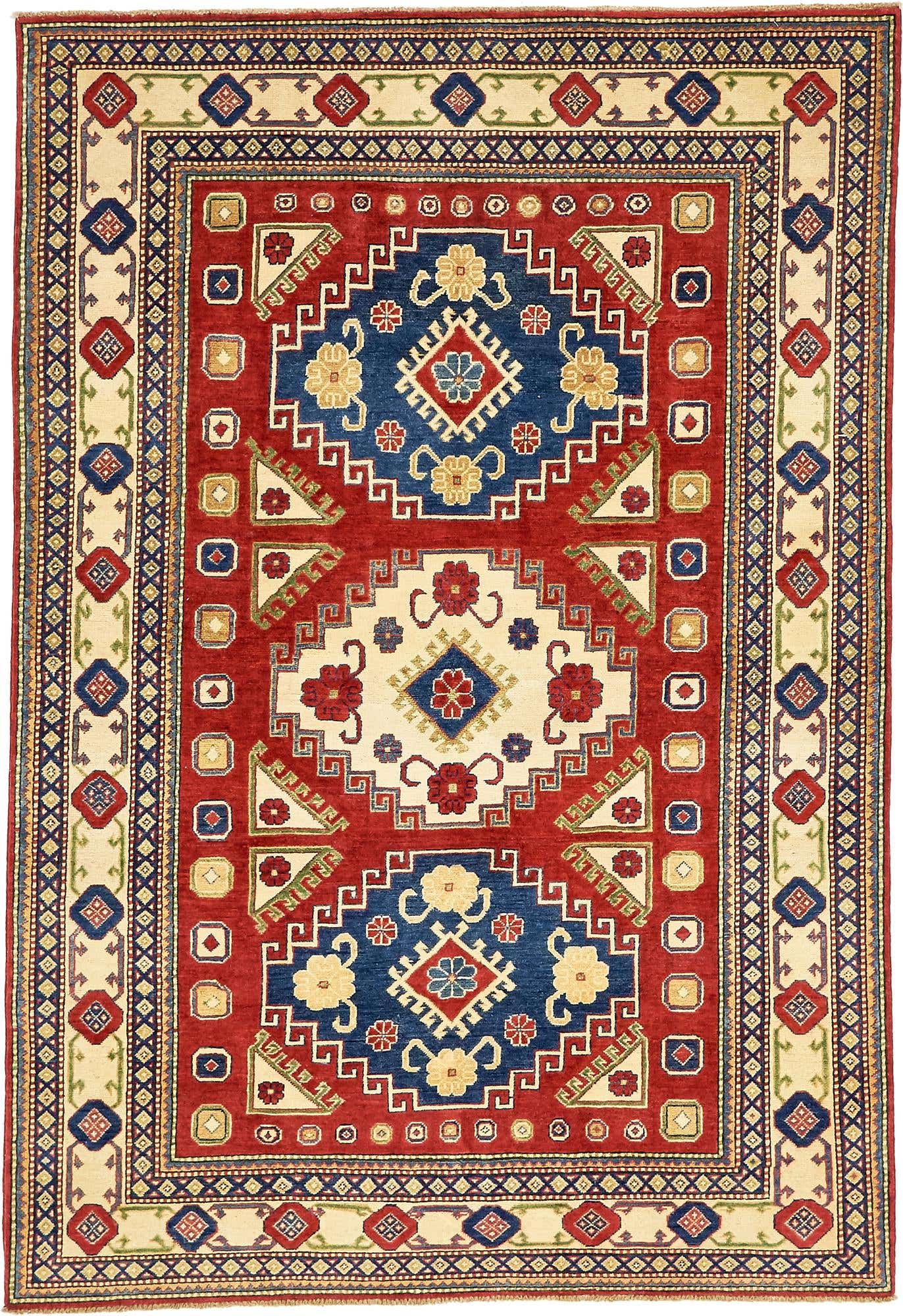 6' x 8' 8 Hand Knotted Kazak Oriental Rug