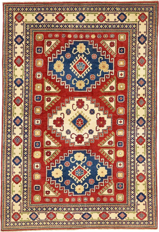 Detail image of 6' x 8' 8 Hand Knotted Kazak Oriental Rug