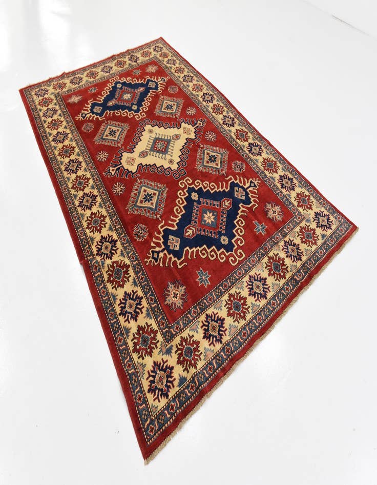 Detail image of 6' 4 x 9' 7 Hand Knotted Kazak Oriental Rug