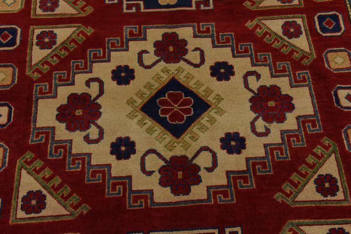6' 1 x 8' 10 Hand Knotted Kazak Oriental Rug