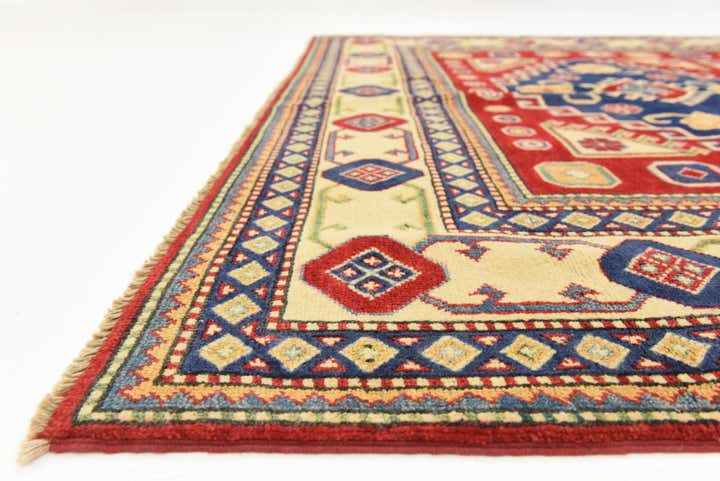 6' 1 x 8' 10 Hand Knotted Kazak Oriental Rug