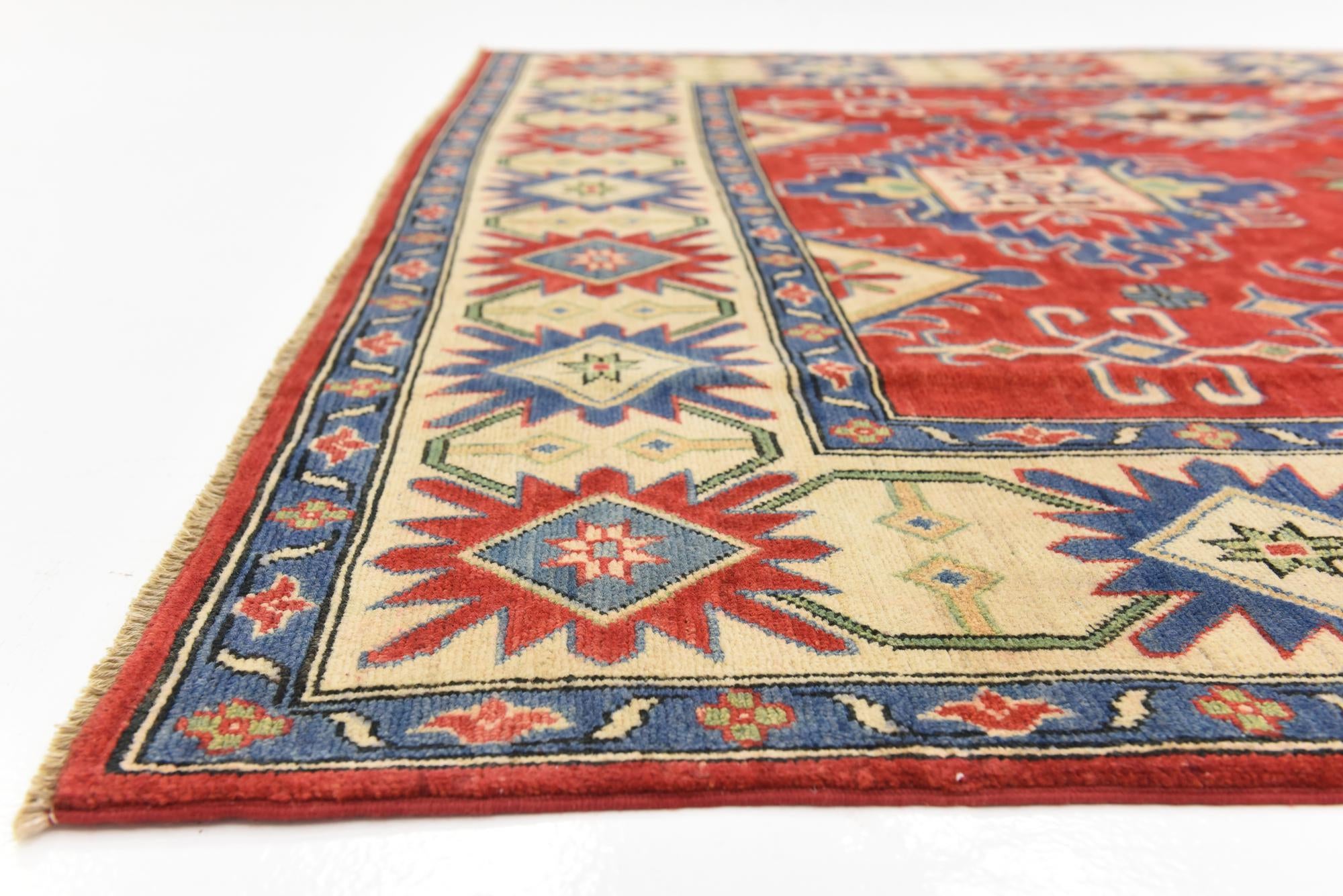 6' 6 x 9' 7 Hand Knotted Kazak Oriental Rug