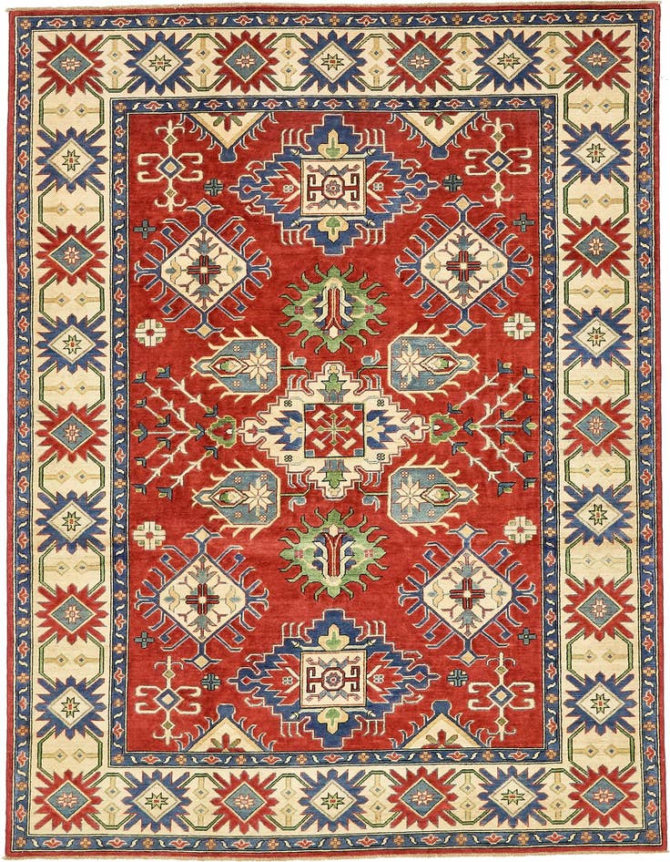 Detail image of 6' 6 x 9' 7 Hand Knotted Kazak Oriental Rug