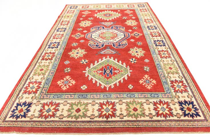 Detail image of 6' 5 x 10' 2 Hand Knotted Kazak Oriental Rug