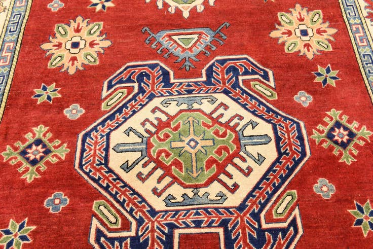 Detail image of 6' 5 x 10' 2 Hand Knotted Kazak Oriental Rug