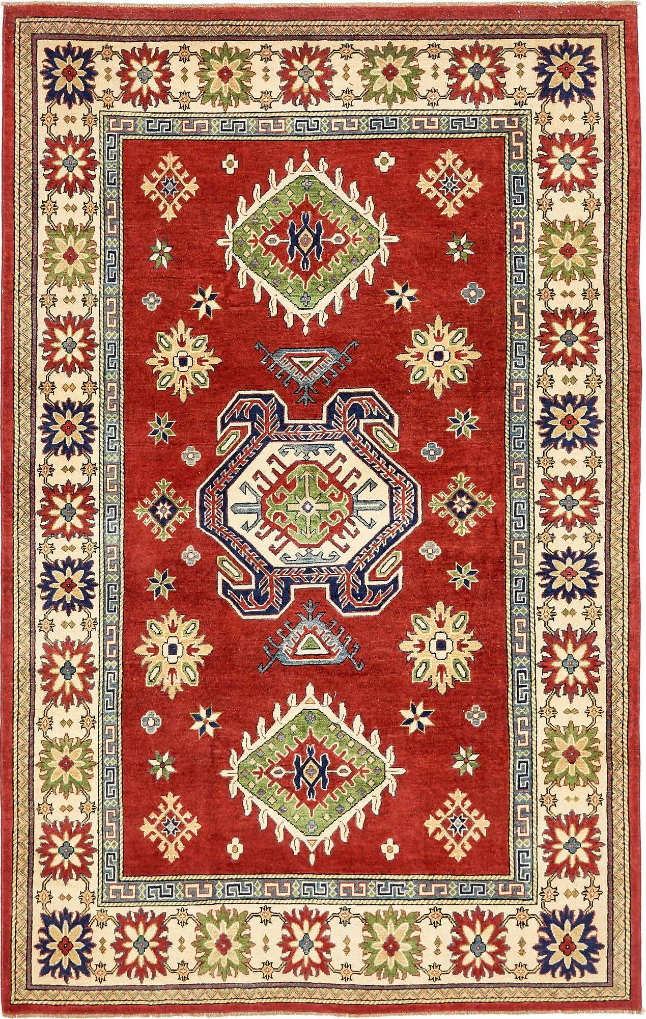 6' 5 x 10' 2 Hand Knotted Kazak Oriental Rug