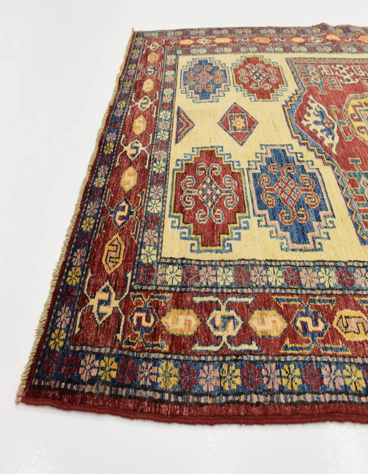 Detail image of 3' 10 x 6' 5  Hand Knotted Kazak Oriental Rug