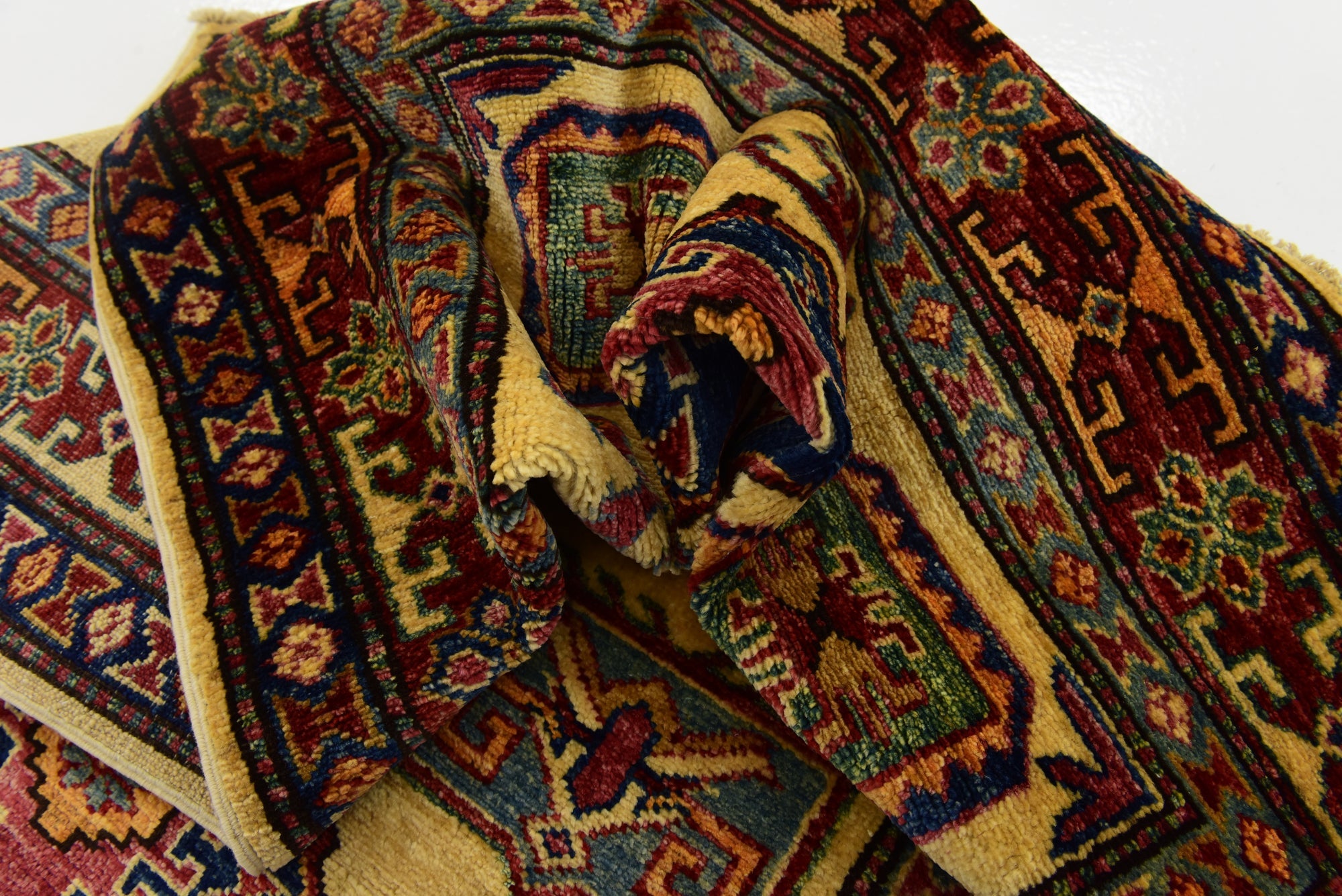 3' 5 x 5' Hand Knotted Kazak Rug