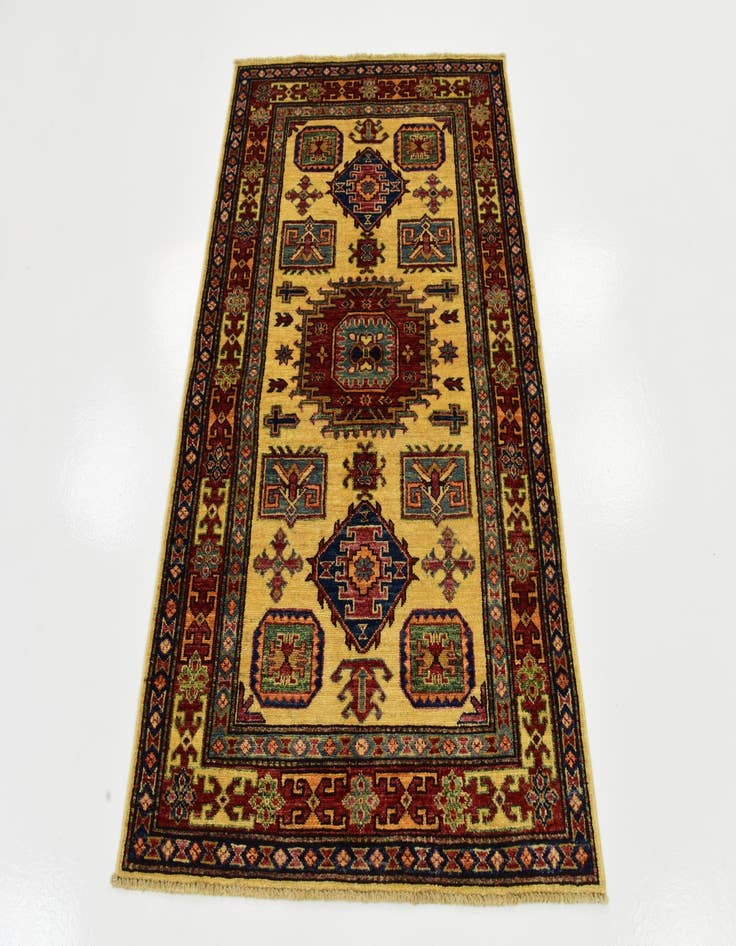 Detail image of 3' 5 x 5' Hand Knotted Kazak Rug