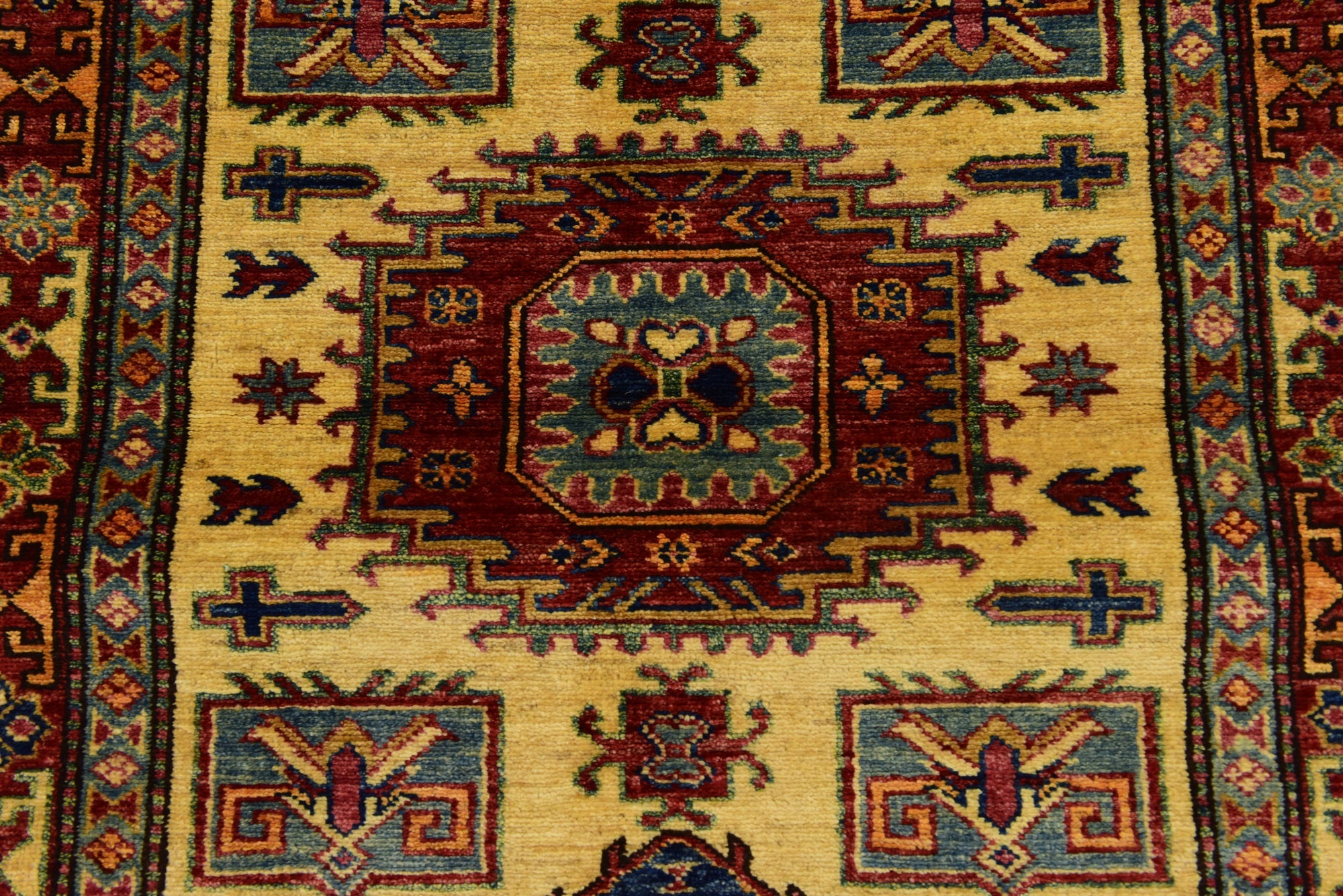 3' 5 x 5' Hand Knotted Kazak Rug