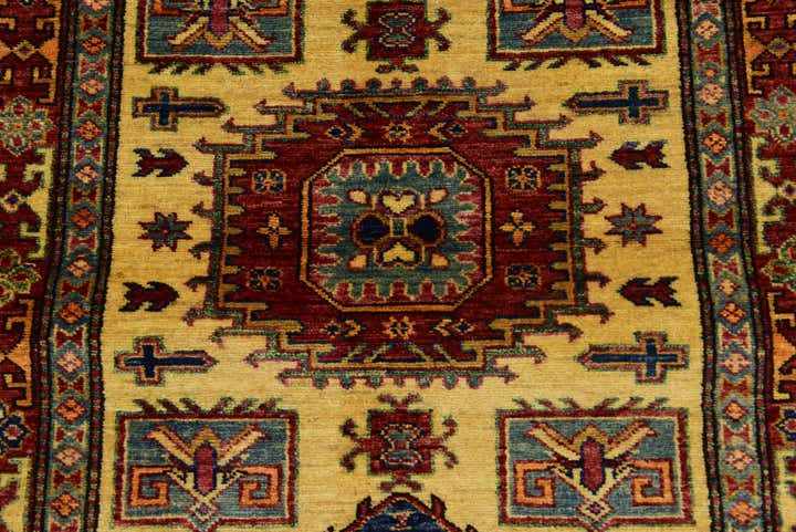 3' 5 x 5' Hand Knotted Kazak Rug