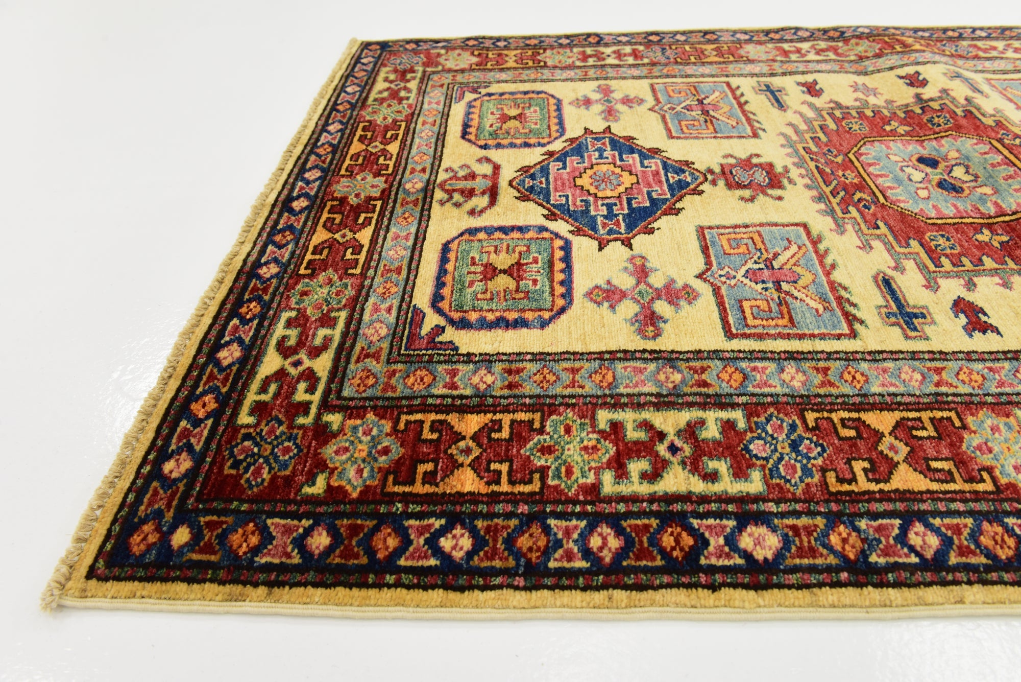 3' 5 x 5' Hand Knotted Kazak Rug