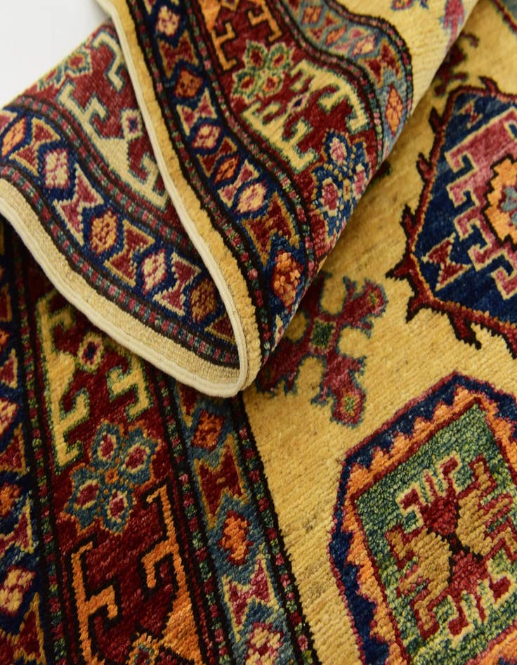 Detail image of 3' 5 x 5' Hand Knotted Kazak Rug