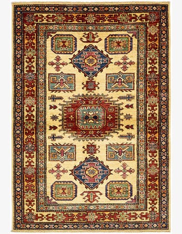 3' 5 x 5' Hand Knotted Kazak Rug