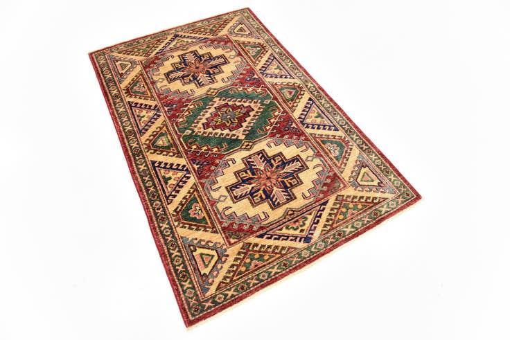 Detail image of 3' x 4' 10 Hand Knotted Kazak Rug