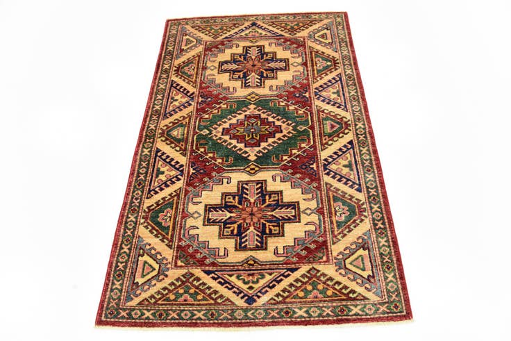 Detail image of 3' x 4' 10 Hand Knotted Kazak Rug