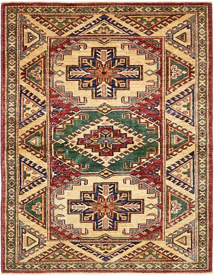 Detail image of 3' x 4' 10 Hand Knotted Kazak Rug