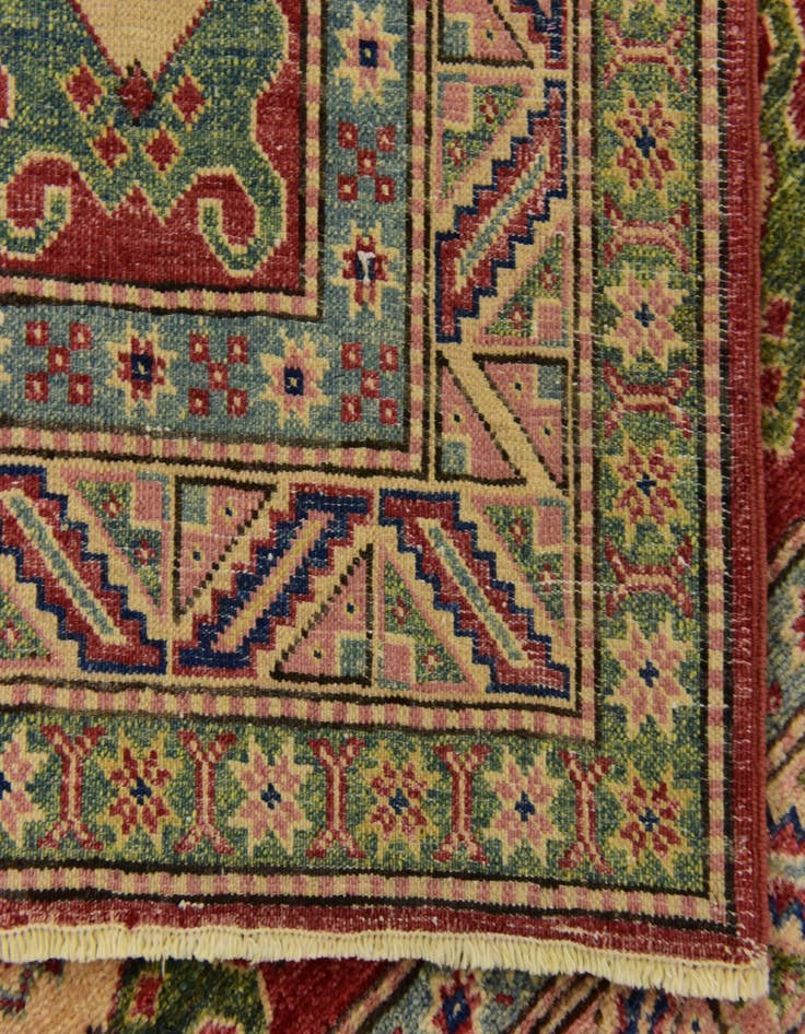 Detail image of 3' 4 x 5' Hand Knotted Kazak Rug