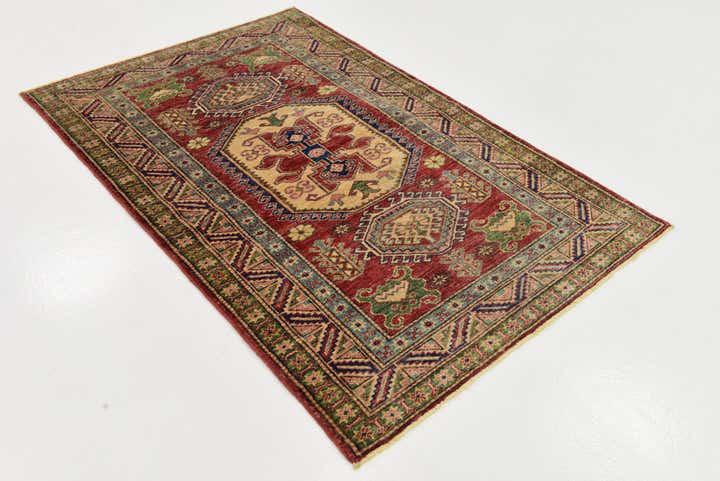 3' 4 x 5' Hand Knotted Kazak Rug