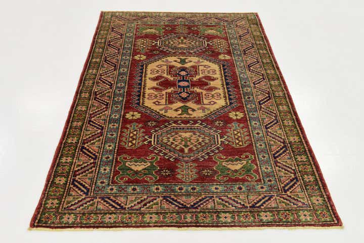 3' 4 x 5' Hand Knotted Kazak Rug