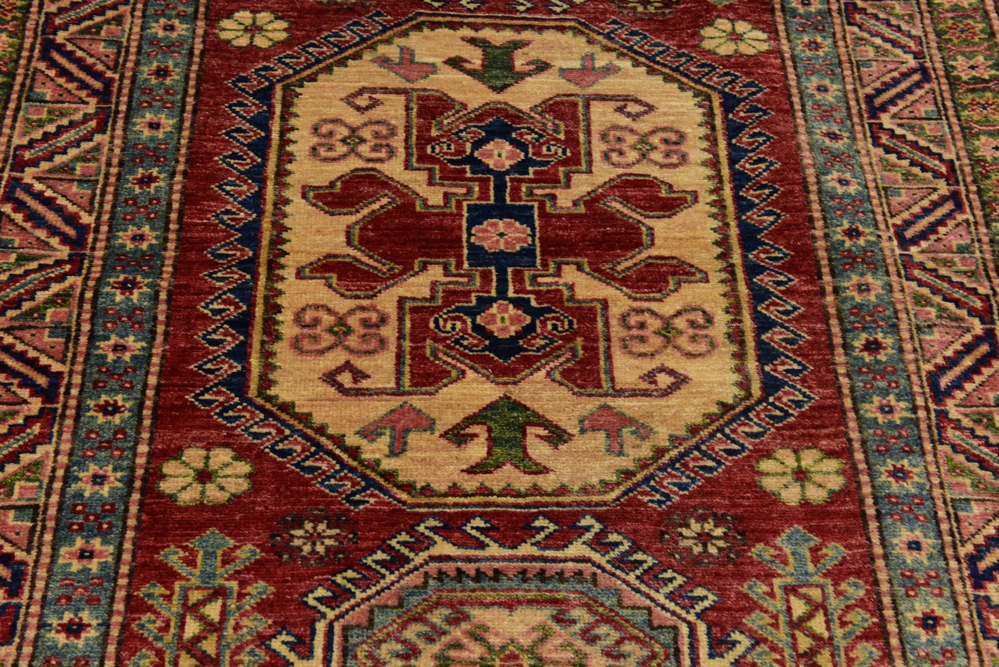 3' 4 x 5' Hand Knotted Kazak Rug