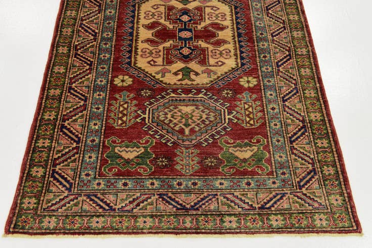 Detail image of 3' 4 x 5' Hand Knotted Kazak Rug