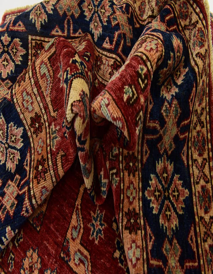 Detail image of 4' 10 x 7'  Hand Knotted Kazak Rug