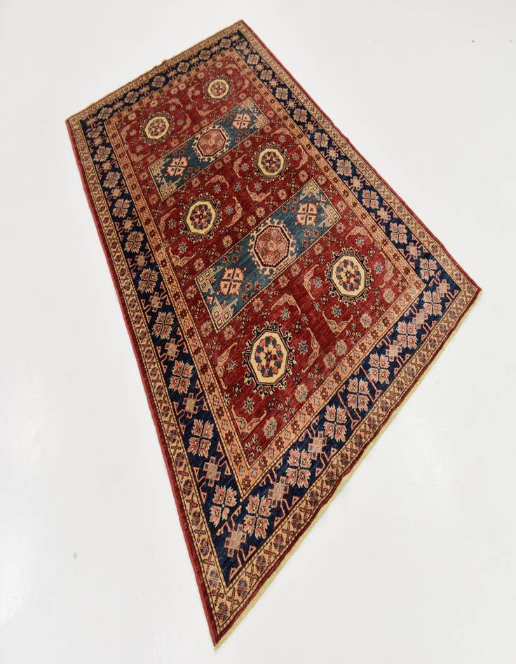 Detail image of 4' 10 x 7'  Hand Knotted Kazak Rug