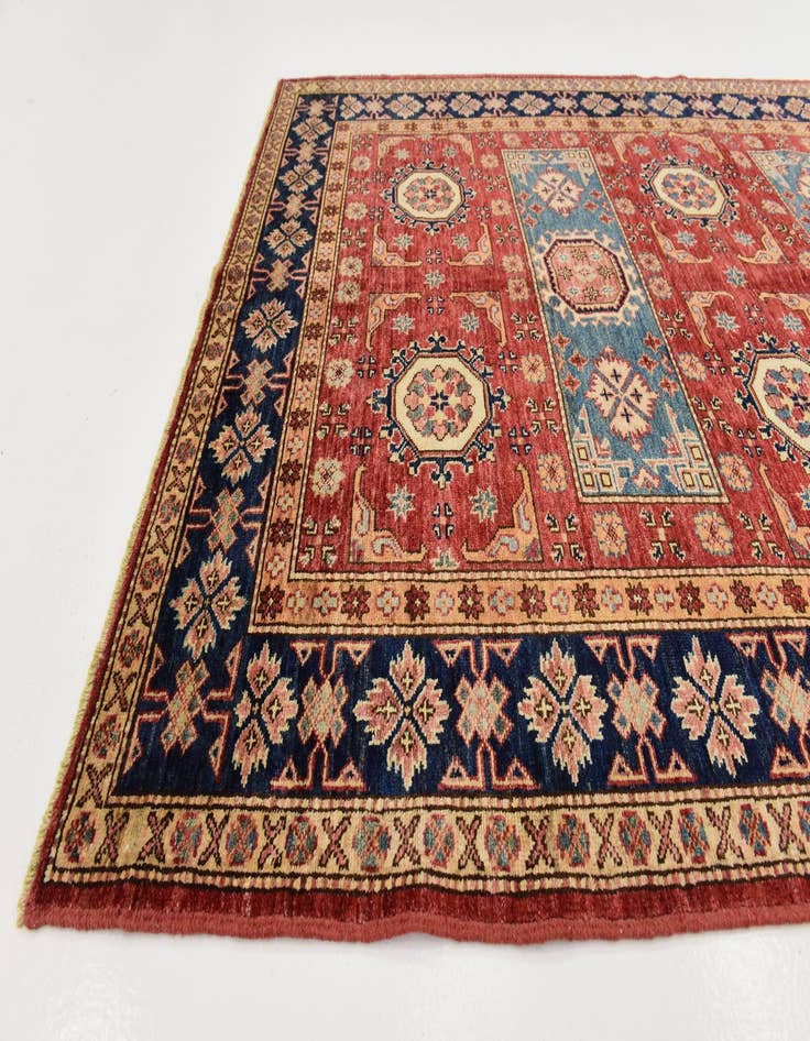 Detail image of 4' 10 x 7'  Hand Knotted Kazak Rug