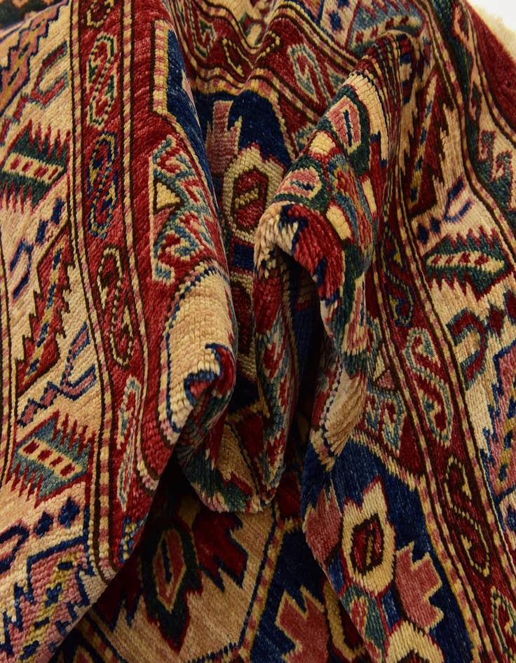 Detail image of 4' 2 x 5' 10  Hand Knotted Kazak Rug