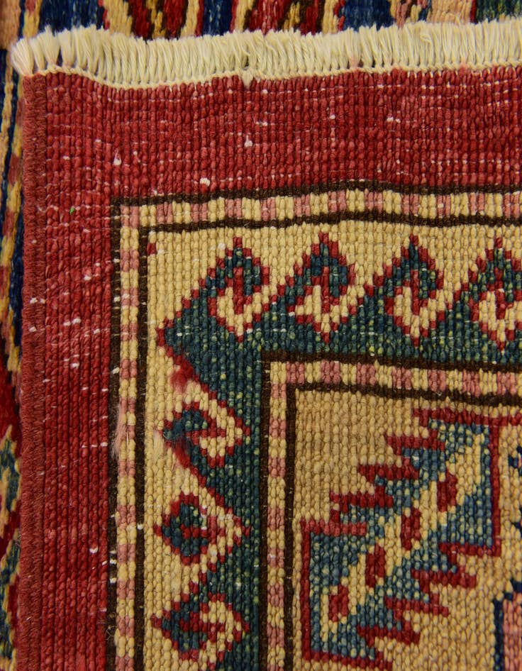 Detail image of 4' 2 x 5' 10  Hand Knotted Kazak Rug