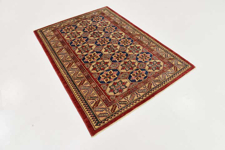 4' 2 x 5' 10 Hand Knotted Kazak Rug