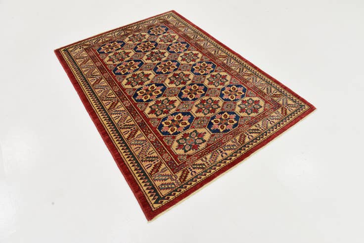 Detail image of 4' 2 x 5' 10 Hand Knotted Kazak Rug