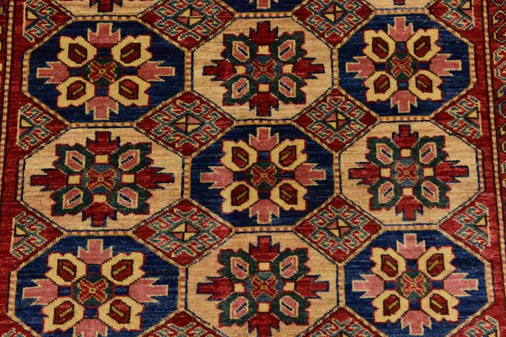 4' 2 x 5' 10 Hand Knotted Kazak Rug