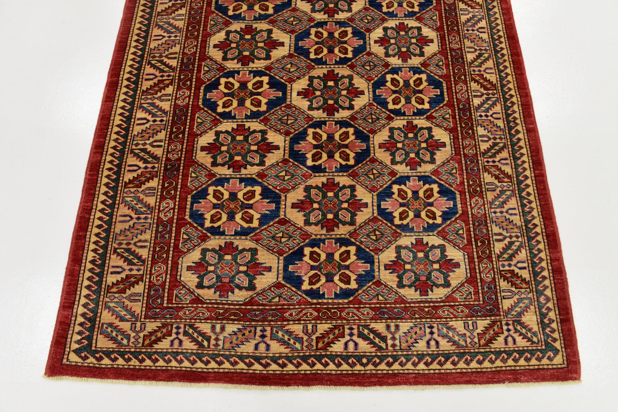 4' 2 x 5' 10 Hand Knotted Kazak Rug