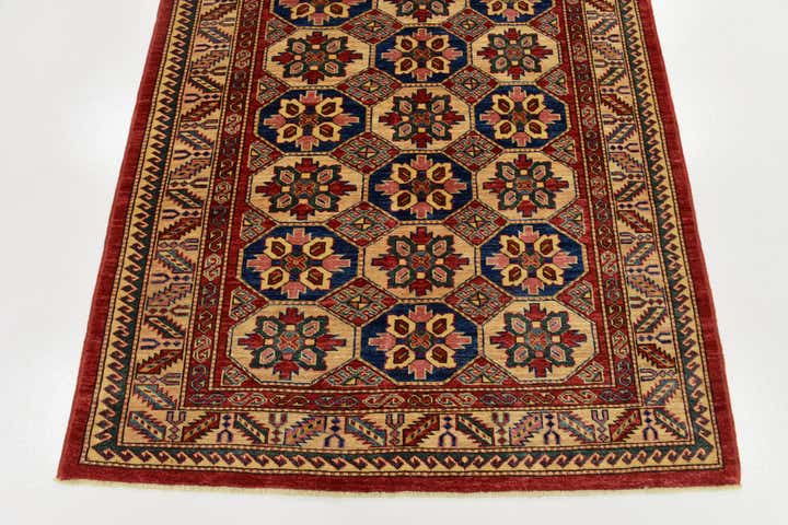 4' 2 x 5' 10 Hand Knotted Kazak Rug