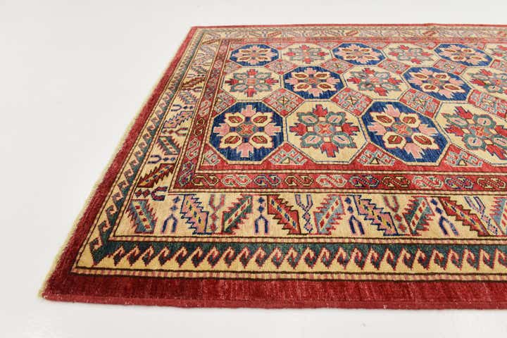 4' 2 x 5' 10 Hand Knotted Kazak Rug