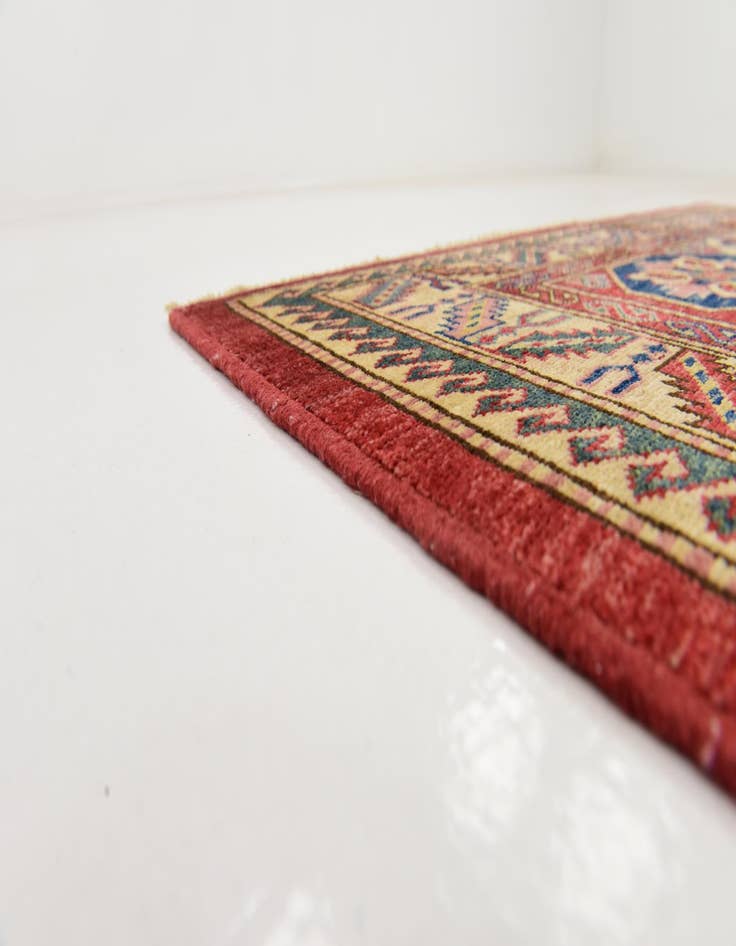 Detail image of 4' 2 x 5' 10  Hand Knotted Kazak Rug