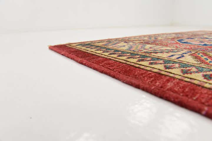 4' 2 x 5' 10 Hand Knotted Kazak Rug