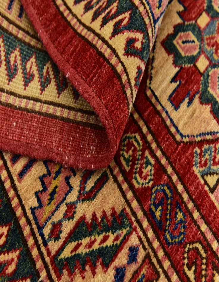 Detail image of 4' 2 x 5' 10  Hand Knotted Kazak Rug