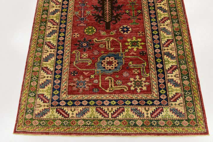4' x 6' 2 Hand Knotted Kazak Rug