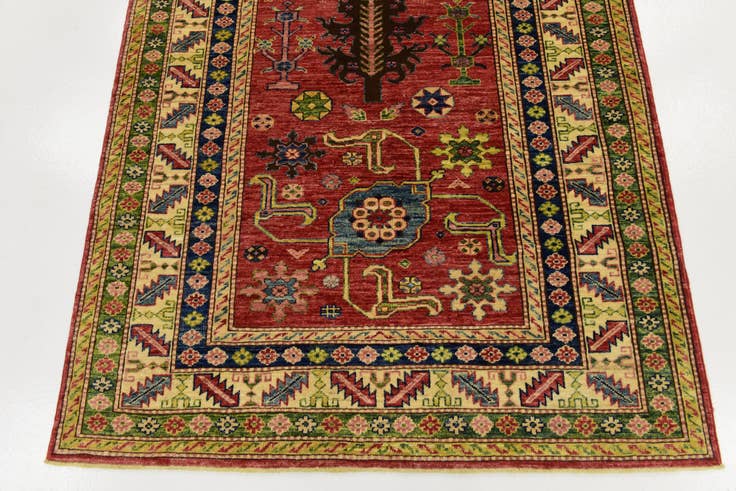 Detail image of 4' x 6' 2 Hand Knotted Kazak Rug