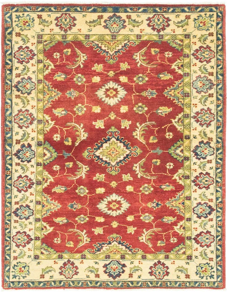 Detail image of 3' 2 x 4' 7 Hand Knotted Kazak Rug