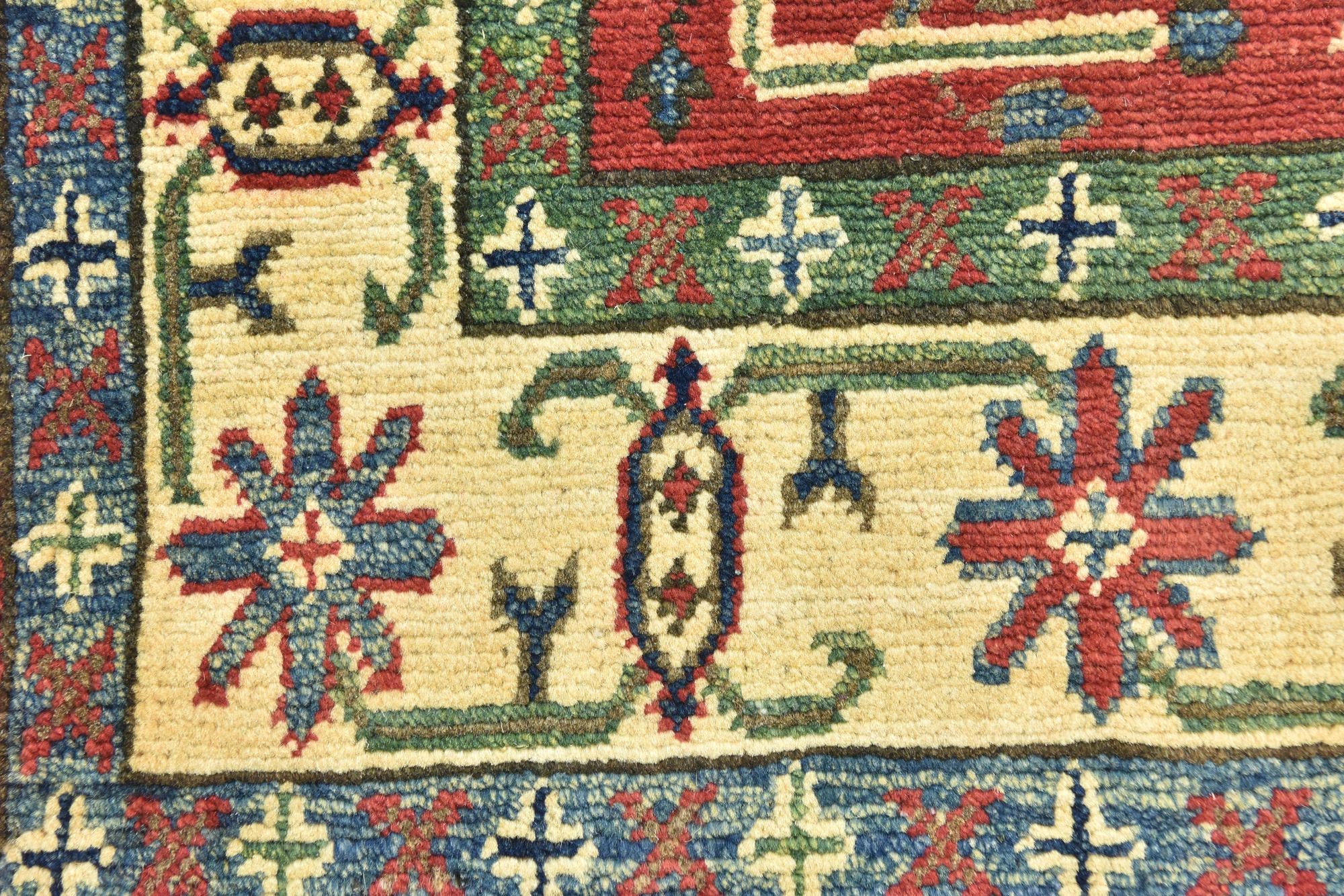 2' 9 x 4' 3 Hand Knotted Kazak Rug