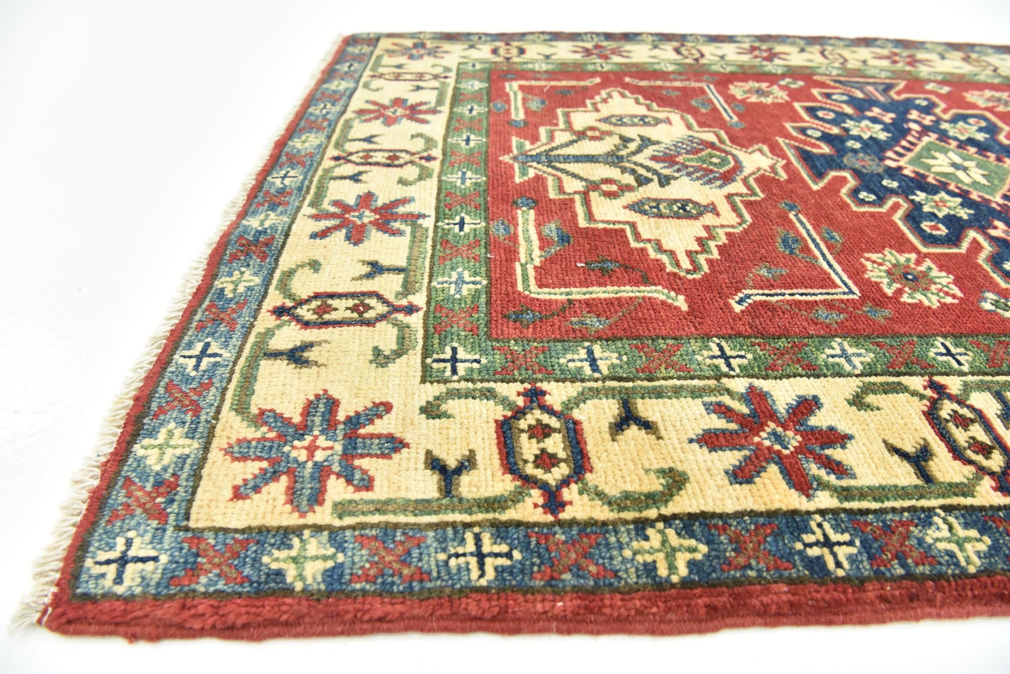 2' 9 x 4' 3 Hand Knotted Kazak Rug