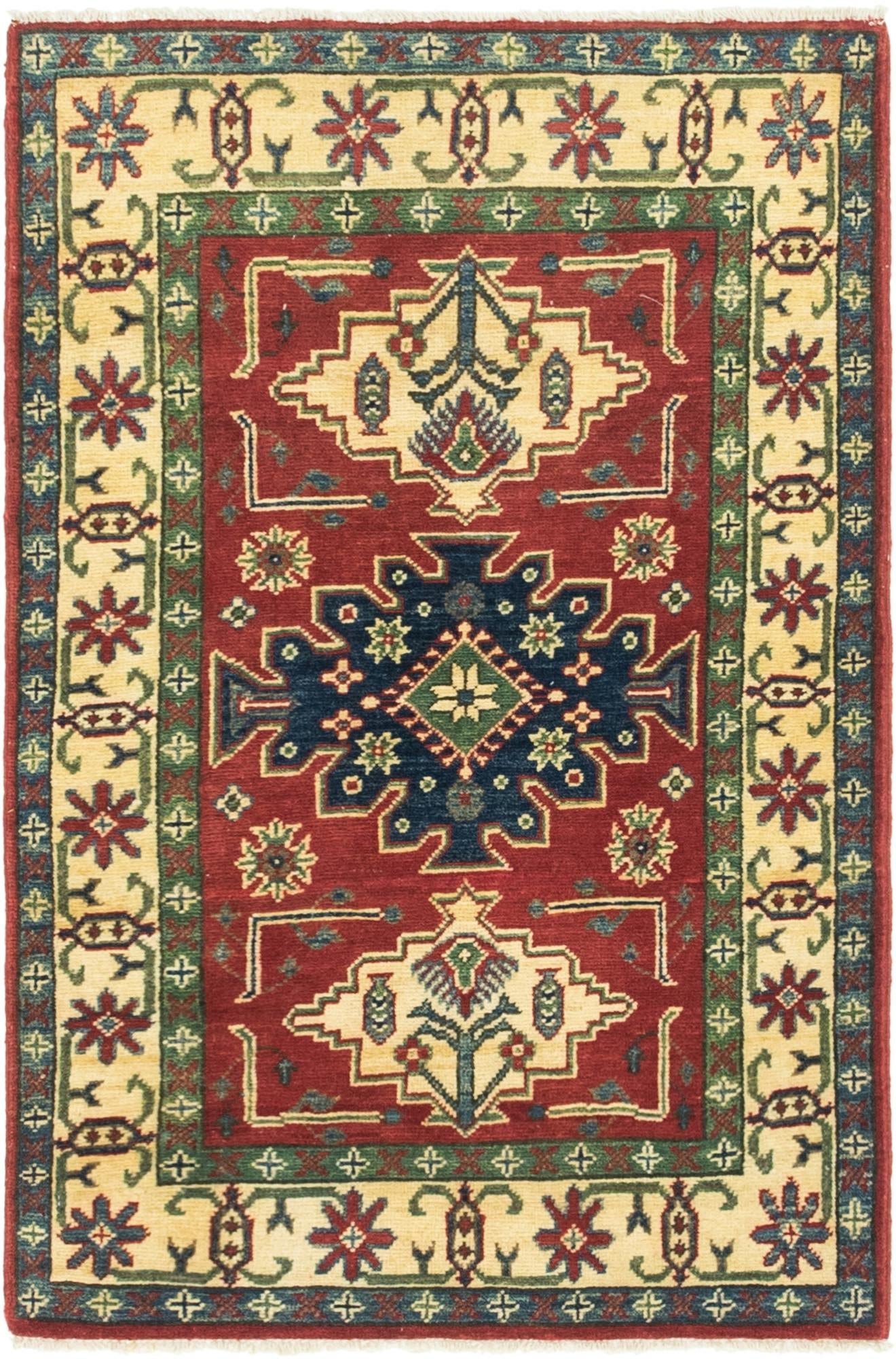 2' 9 x 4' 3 Hand Knotted Kazak Rug