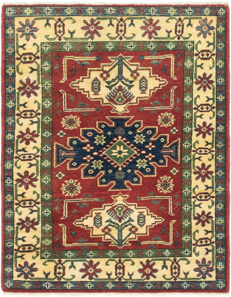 Detail image of 2' 9 x 4' 3 Hand Knotted Kazak Rug