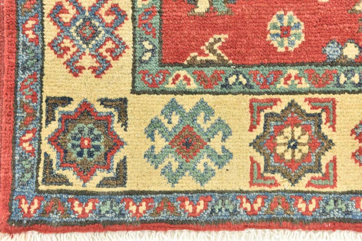 Detail image of 2' 8 x 4' 2 Hand Knotted Kazak Rug