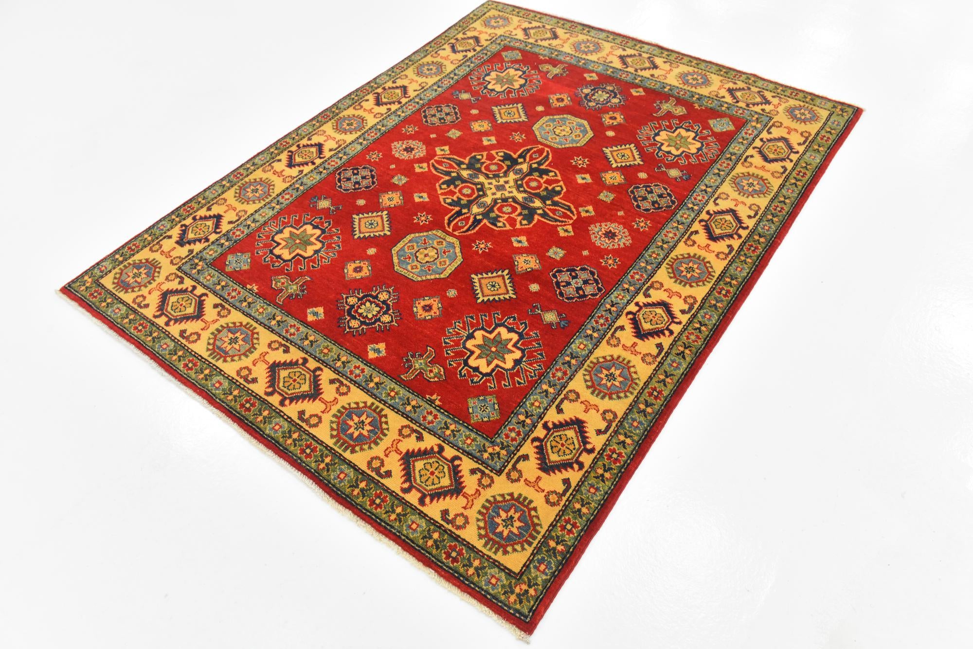 5' x 6' 8 Hand Knotted Kazak Rug